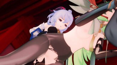 'A Day at the Beach with Ganyu and Shenhe: Clean, Clothed, and Infected Hearts'