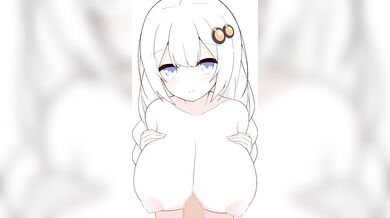 Kizuna Akari's Large Bosom Squeezed and Teased