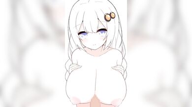 Kizuna Akari's Large Bosom Squeezed and Teased