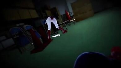 Two highschool girls, Ochaco and Uraraka, are caught in the act of having sex on a dirty warehouse floor.