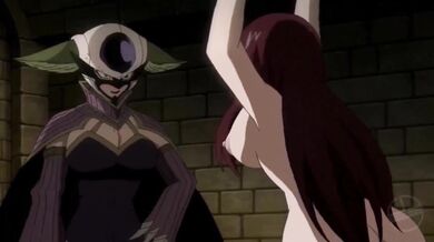 Bound and gagged Erza in a 4K@60fps BDSM session