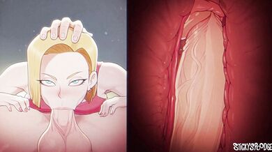 Sexy Android 18's Delicious Throat Pie