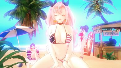 Giddora, Nicole Demara and Fan Service on the Beach!