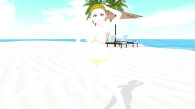 Naughty Emma Exposes Herself in a Tiny Bikini at the Beach