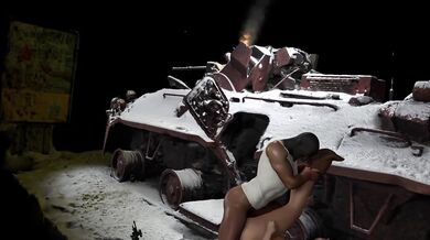 Insane Helen Park getting slammed in the war zone