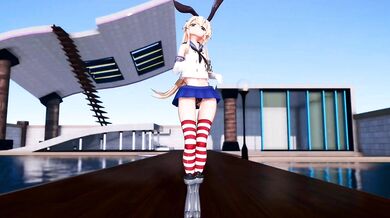 Shimakaze's Wet Pussy Explosion - MMD R15 Sexy Shagging Simulation