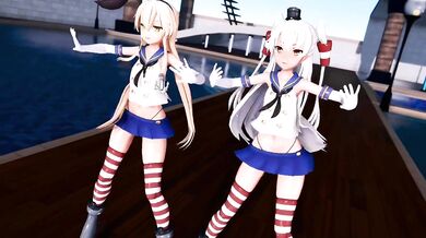 Naughty Navy Girls Get Wet and Wild in the Bedroom with a Steamy Lesbian Makeout Session [NSFW]