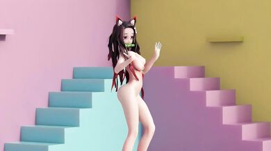 Nezuko, the Sexy Robot Maid - Mixed with MMD and No.6