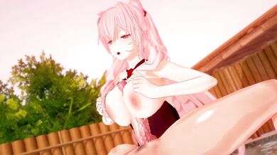 Pussy-Squeezing Slut Gets Her Tits Fucked and Ass Licked