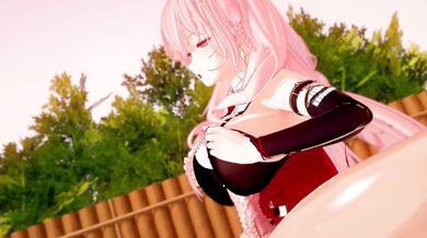 Pussy-Squeezing Slut Gets Her Tits Fucked and Ass Licked