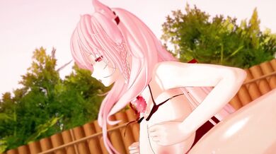 Pussy-Squeezing Slut Gets Her Tits Fucked and Ass Licked