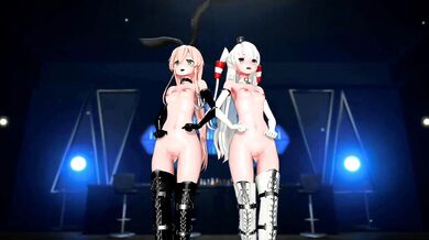 Naughty Nights with the Shimakaze and Amatsukaze Sisters in 'Good Night Kiss' from GenesisMMD