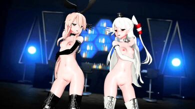 Naughty Nights with the Shimakaze and Amatsukaze Sisters in 'Good Night Kiss' from GenesisMMD