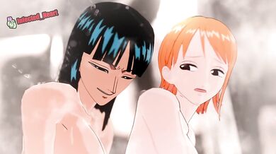 Nami and Robin's Lesbian Shower Love Affair Before the Time Skip (Infected Heart)