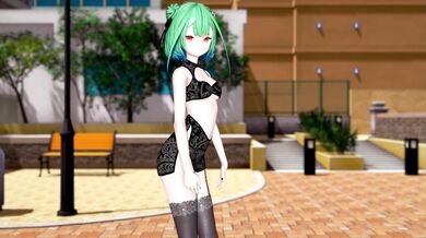 Uruha's Tiny Skirt Striptease in 4K: A Cobby Delight