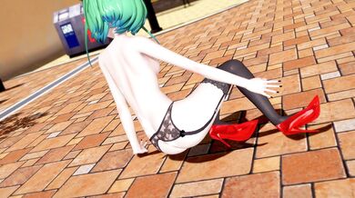 Uruha's Tiny Skirt Striptease in 4K: A Cobby Delight