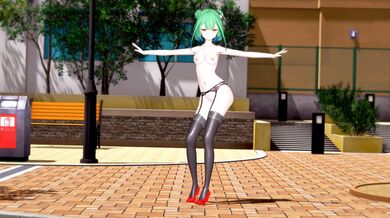 Uruha's Tiny Skirt Striptease in 4K: A Cobby Delight