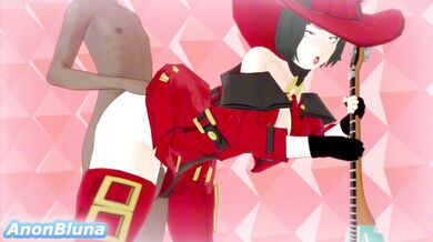 Time Freezes as I-No Pleasures Herself