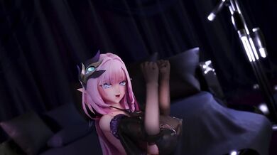 Busty knight gets her thumbs up from a horny elf in a magical kingdom!