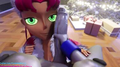 [Futa] Starfire and Raven's Masturbation Collection
