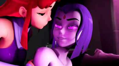 [Futa] Starfire and Raven's Masturbation Collection