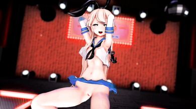Uncontrollable Urges: Shimakaze in 2 minutes of Raw, Unbridled Lust [MMD R18]