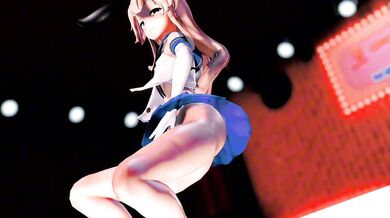 Uncontrollable Urges: Shimakaze in 2 minutes of Raw, Unbridled Lust [MMD R18]