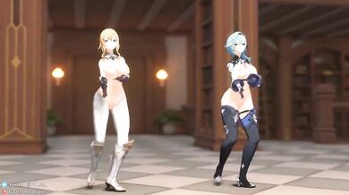 Eula's Lesbian Fisting Orgy in the Library with Jean [Tir_Al]
