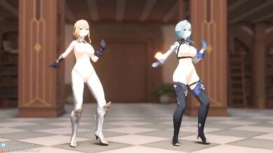 Eula's Lesbian Fisting Orgy in the Library with Jean [Tir_Al]