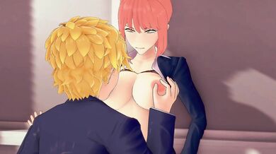Busty Schoolgirl Makima Gets Fucked by Teacher Denji After Class