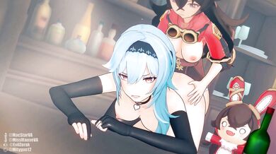 Futa on Female: Eula and Amber's Lesbian Threesome