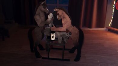 Runolfur's Christmas Bonanza with Two Horse-Sized Lovers!