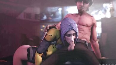 Naughty Maya Gives Borderlands BJ in Spokes!