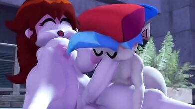 Boyfriend gives Futanari Girlfriend a wild ride with screams of pleasure.