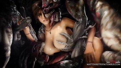 Lara Croft's Monstrous Double Anal Ra*pe in Full HD - Mattdarey91sfm