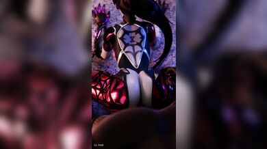 Widowmaker's Sexual Encounter with a Well-Endowed Partner
