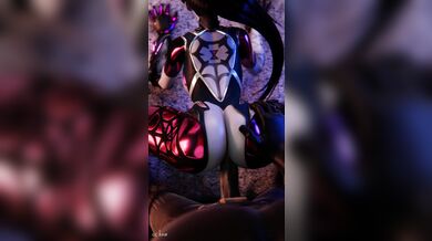 Widowmaker's Sexual Encounter with a Well-Endowed Partner