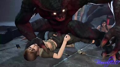 Monster Fucking Rebecca Chambers: Beowulf's Big Cock Adventures