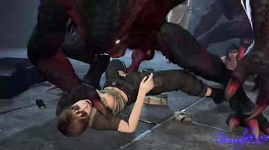 Monster Fucking Rebecca Chambers: Beowulf's Big Cock Adventures