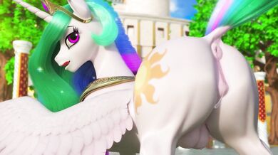 Celestia's Virgin Ass Stretched and Filled in Full HD [Clopician's Anal Temptation]