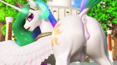 Celestia's Virgin Ass Stretched and Filled in Full HD [Clopician's Anal Temptation]