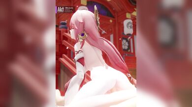 Yae Miko's Sacred Wash: A Tale of Purification and Lust