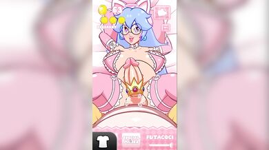 Tittyfucking the Futa Bowsette in a Virtual Reality Game