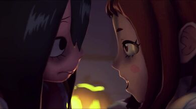 Tits and Ass of My Hero Academia Pair Tsuyu and Uraraka in Great Quality HD Video