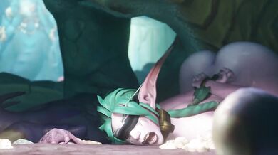 Night Elf Tyrande's Intense For*ced Bondage Orgy