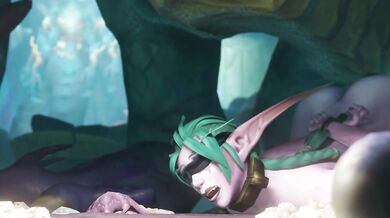 Night Elf Tyrande's Intense For*ced Bondage Orgy