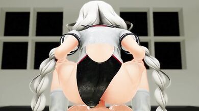 Akari-chan's Backdoor Cowgirl Adventure by the Poolside