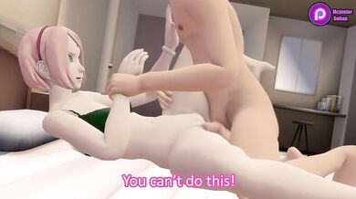 Sakura Rides Boruto's [mcjuniorgohan] in a Pool of Lust