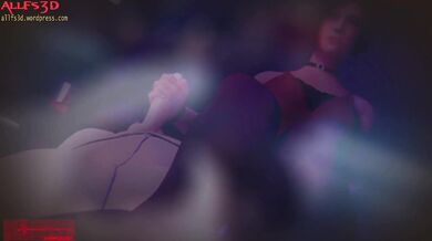 Tentacle Monster Fucks Lara Croft's Feet and Gives Her a Hand Job