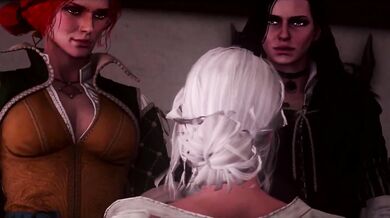 Futa Yen, Threesome with Triss and Ciri (Wild Hunt of the Witcher 3)
